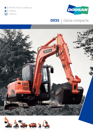Колісні екскаватори Doosan DX 55