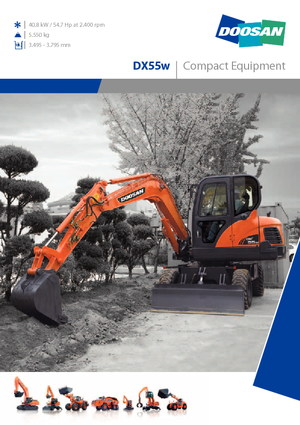 Колісні екскаватори Doosan DX55W