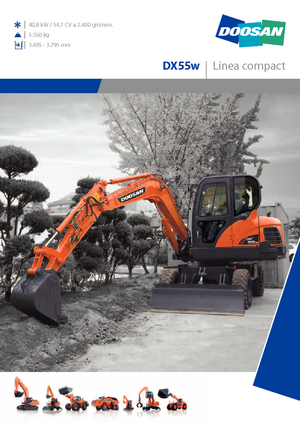 Колісні екскаватори Doosan DX55W