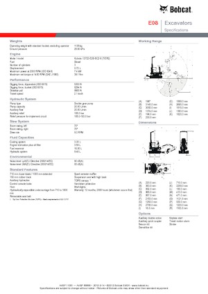 Міні-екскаватори Bobcat E08