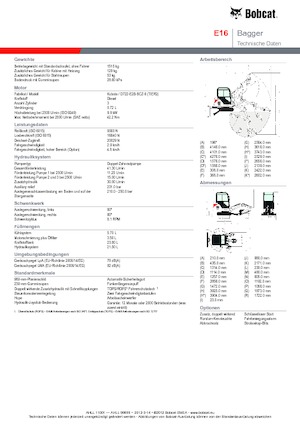 Міні-екскаватори Bobcat E 16