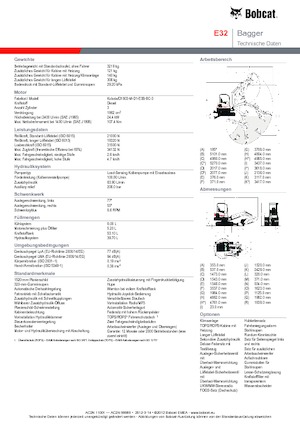 Міні-екскаватори Bobcat E32