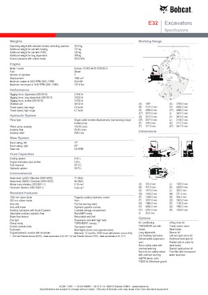 Міні-екскаватори Bobcat E32