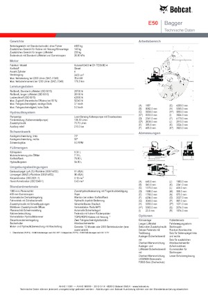 Міні-екскаватори Bobcat E50z