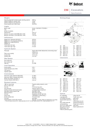 Міні-екскаватори Bobcat E50z