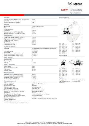 Міні-екскаватори Bobcat E55W
