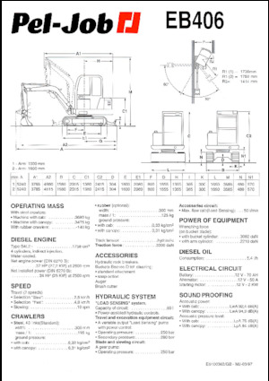 Міні-екскаватори Pel-Job EB 406