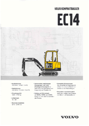 Міні-екскаватори Volvo EC14