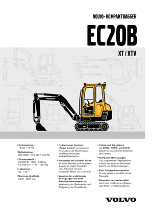 Міні-екскаватори Volvo EC20B XT