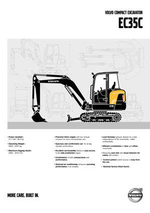 Міні-екскаватори Volvo EC35C