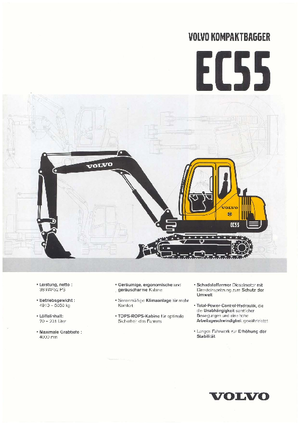 Міні-екскаватори Volvo EC55