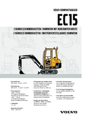 Міні-екскаватори Volvo EC15 XT