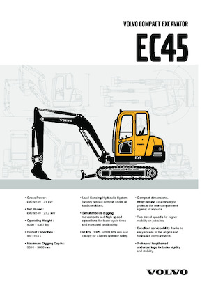 Міні-екскаватори Volvo EC45