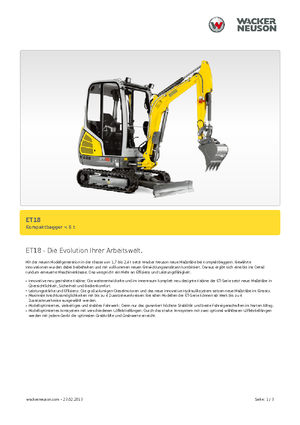 Міні-екскаватори Wacker Neuson ET 18