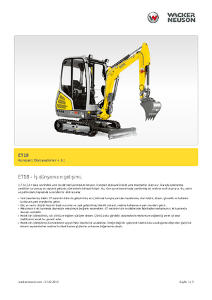 Міні-екскаватори Wacker Neuson ET 18
