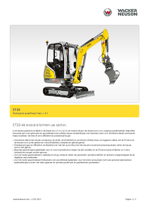 Міні-екскаватори Wacker Neuson ET 20