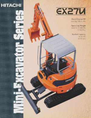 Міні-екскаватори Hitachi EX27U