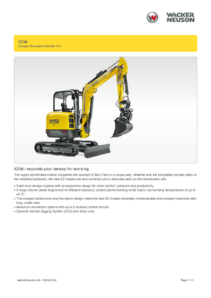 Міні-екскаватори Wacker Neuson EZ38