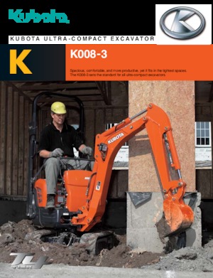 Міні-екскаватори Kubota K008-3