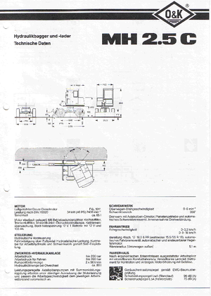 Колісні екскаватори O&K MH 2.5 C