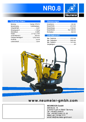 Міні-екскаватори Neumeier NR 0.8