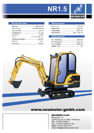 Міні-екскаватори Neumeier NR 1.5