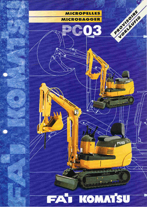 Міні-екскаватори Komatsu PC03-2
