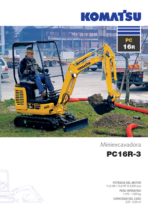 Міні-екскаватори Komatsu PC16R-3HS