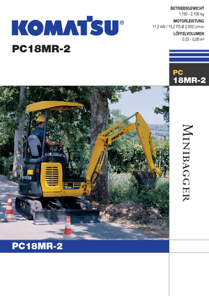 Міні-екскаватори Komatsu PC18MR-2