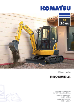Міні-екскаватори Komatsu PC26MR-3