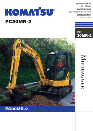 Міні-екскаватори Komatsu PC30MR-2