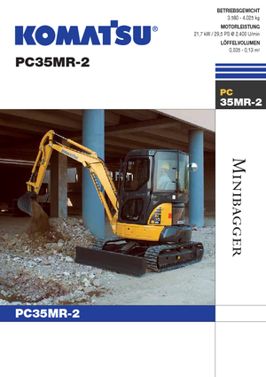 Міні-екскаватори Komatsu PC35MR-2