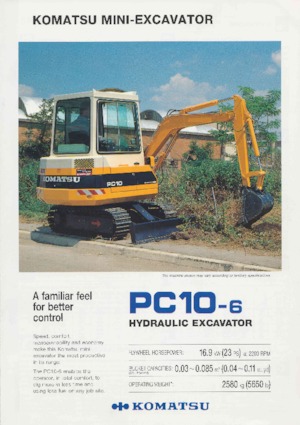 Міні-екскаватори Komatsu PC10-6