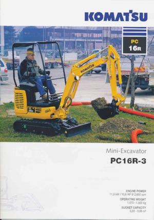 Міні-екскаватори Komatsu PC16R-3