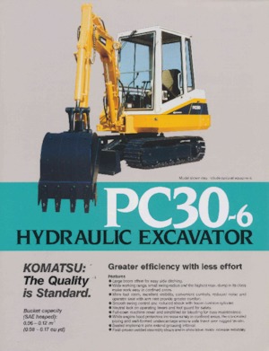 Міні-екскаватори Komatsu PC30-6