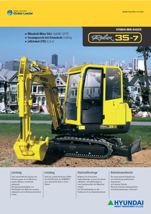 Міні-екскаватори Hyundai R 35-7