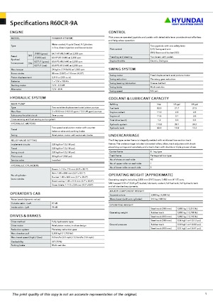 Міні-екскаватори Hyundai R60CR-9A