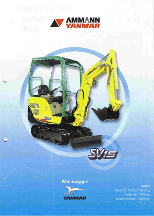 Міні-екскаватори Yanmar SV 15