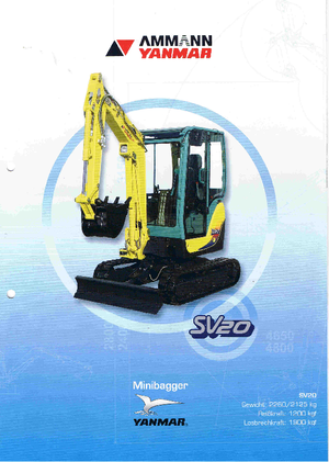 Міні-екскаватори Yanmar SV 20