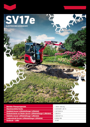 Електричний гусеничний екскаватор Yanmar SV17e