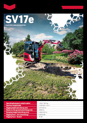 Електричний гусеничний екскаватор Yanmar SV17e