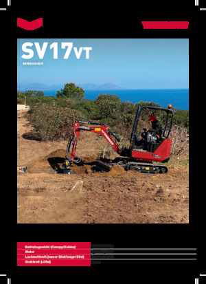 Міні-екскаватори Yanmar SV17VT