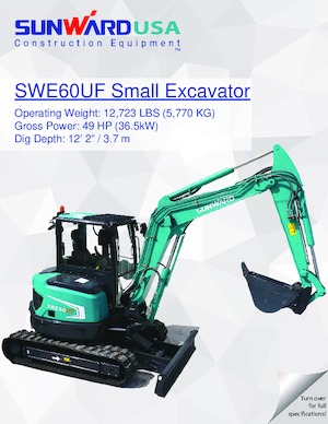 Міні-екскаватори Sunward SWE60UF 