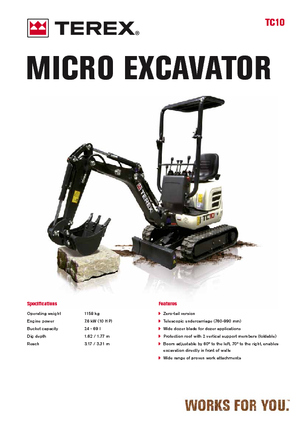Міні-екскаватори Terex TC 10 Z