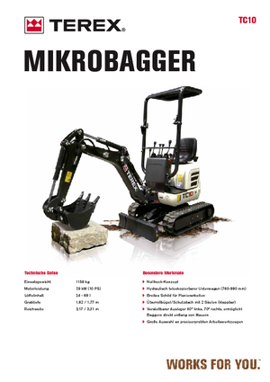 Міні-екскаватори Terex TC 10 Z