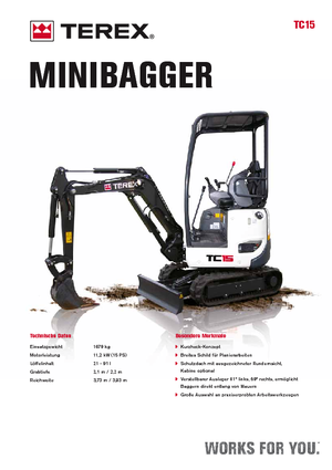 Міні-екскаватори Terex TC 15