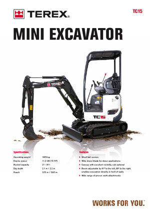 Міні-екскаватори Terex TC 15
