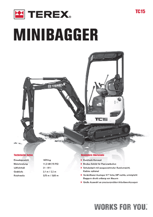 Міні-екскаватори Terex TC 15