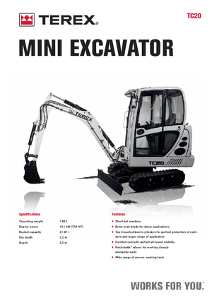 Міні-екскаватори Terex TC 20