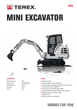 Міні-екскаватори Terex TC 29